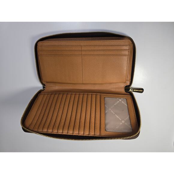 Michael Kors Jet Set Travel Large Logo Continental Wallet - Picture 3 of 5